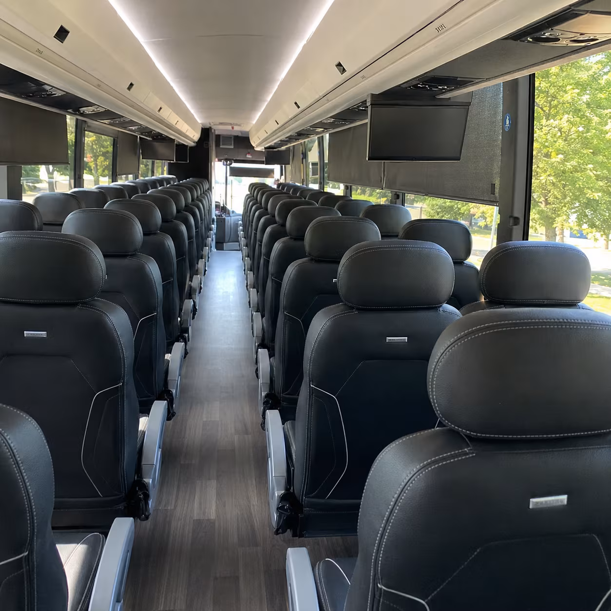 burnsville charter bus rental interior